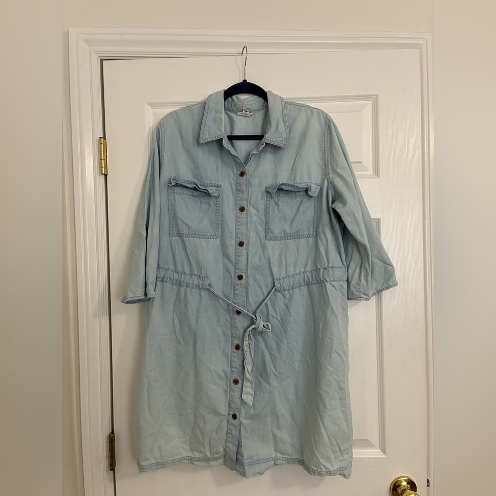 a.n.a Light Blue Casual Shirt Dress